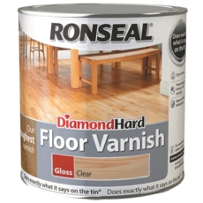 RONSEAL DIAMOND HARD FLOOR VARNISH CLEAR GLOSS 2.5LITRE