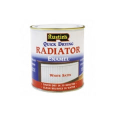 RUSTINS Q/D RADIATOR ENAMEL SATIN WHITE 500MLS