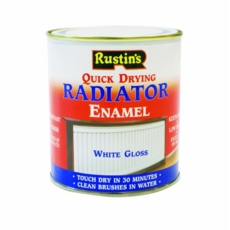 RUSTINS Q/D RADIATOR ENAMEL GLOSS WHITE 500MLS