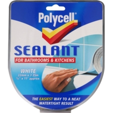 POLYCELL SEALANT STRIP BATHROOM & KITCHEN 22MM WHITE