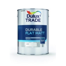 DULUX TRADE DURABLE FLAT MATT WHITE 5LITRES