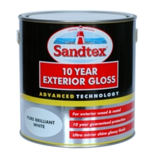 SANDTEX 10 YEAR EXTERIOR GLOSS BRILLIANT WHITE 2.5LTS