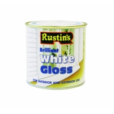 RUSTINS QUICK DRY GLOSS BRILLIANT WHITE 250MLS