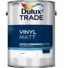 DULUX TRADE VINYL MATT WHITE 5LITRE
