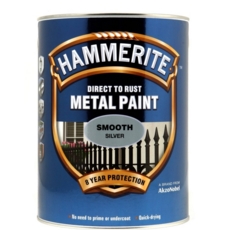 HAMMERITE SMOOTH FINISH SILVER  5LITRE