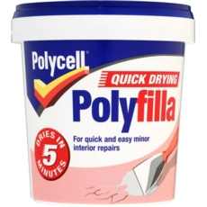POLYCELL MULTI PURPOSE QUICK DRYING POLYFILLA 1KILO TUB