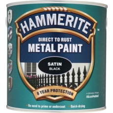HAMMERITE SATIN FINISH BLACK 2.5LITRE