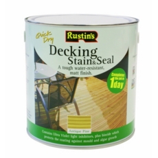 RUSTINS DECKING STAIN & SEAL ANTIQUE PINE 2.LITRE