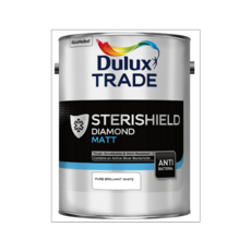 DULUX TRADE STERISHIELD DIAMOND MATT BRILLIANT WHITE 5
