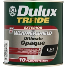 DULUX TRADE WEATHERSHIELD ULTIMATE OPAQUE BLACK 1L