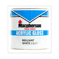 MACPHERSON QUICK DRY GLOSS BRIL.WHITE 2.5LITRE