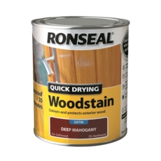 RONSEAL QUICK DRYING WOODSTAIN SATIN MAHOGANY 750MLS
