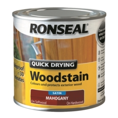 RONSEAL QUICK DRYING WOODSTAIN SATIN MAHOGANY 250MLS