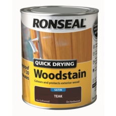 RONSEAL QUICK DRYING WOODSTAIN SATIN  TEAK 250MLS