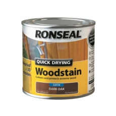 RONSEAL QUICK DRYING WOODSTAIN SATIN DARK OAK 250MLS