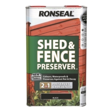 RONSEAL SHED & FENCE PRESERVER BLACK 5LITRE