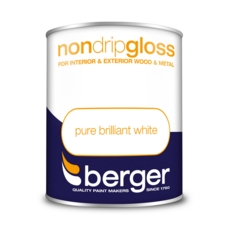 BERGER NON DRIP GLOSS PURE BRILLIANT WHITE 750MLS