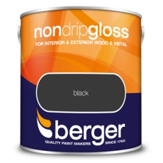 BERGER NON DRIP GLOSS BLACK 2.5 LTR