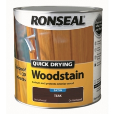 RONSEAL QUICK DRYING WOODSTAIN SATIN TEAK 2.5LITRE