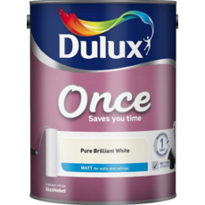 DULUX SIMPLY REFRESH ONCE MATT BRILLIANT WHITE 5LITRE