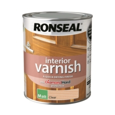 RONSEAL INTERIOR VARNISH MATT CLEAR 750ml