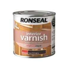 RONSEAL INTERIOR VARNISH GLOSS DEEP MAHOGANY 250ml