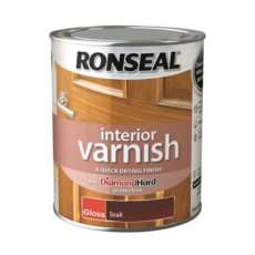 RONSEAL INTERIOR VARNISH GLOSS TEAK 750ml