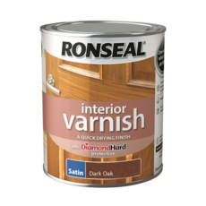RONSEAL INTERIOR VARNISH SATIN DARK OAK 250ml