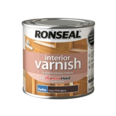 RONSEAL INTERIOR VARNISH SATIN DEEP MAHOGANY 250ml