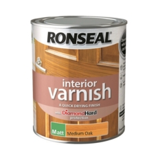 RONSEAL INTERIOR VARNISH MATT MEDIUM OAK 250ml