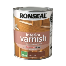 RONSEAL INTERIOR VARNISH MATT DARK OAK 750ml