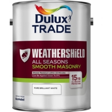 DULUX TRADE ALL SEASONS MASONRY PAINT WHITE  5LITRE