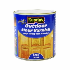 RUSTINS OUTDOOR  CLEAR VARNISH SATIN LITRE
