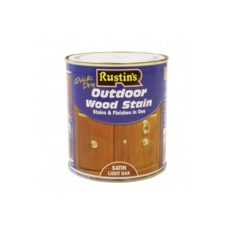 RUSTINS EXTERIOR WOODSTAIN SATIN LIGHT OAK 500ML