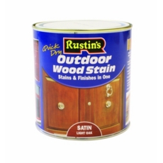 RUSTINS EXTERIOR WOODSTAIN SATIN LIGHT OAK LITRE