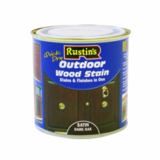RUSTINS EXTERIOR WOODSTAIN SATIN DARK OAK 250ML