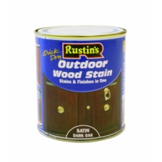 RUSTINS EXTERIOR WOODSTAIN SATIN DARK OAK 500ML