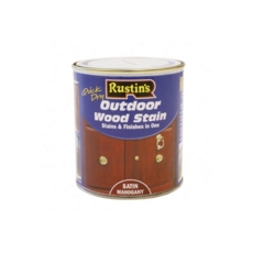RUSTINS EXTERIOR WOODSTAIN SATIN MAHOGANY 500ML