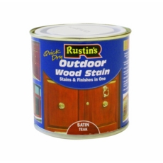 RUSTINS EXTERIOR WOODSTAIN SATIN TEAK 250ML
