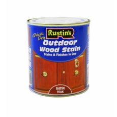 RUSTINS EXTERIOR WOODSTAIN SATIN TEAK 500ML