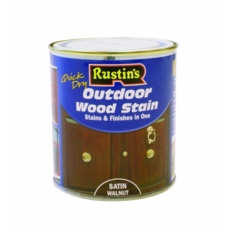 RUSTINS EXTERIOR WOODSTAIN SATIN WALNUT 500ML