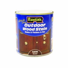 RUSTINS EXTERIOR WOODSTAIN SATIN WALNUT LITRE