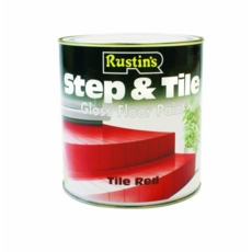 RUSTINS QUICK DRY  STEP &TILE PAINT GLOSS RED LITRE