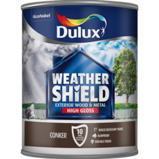 DULUX RETAIL WEATHERSHIELD HIGH GLOSS CONKER 750MLS