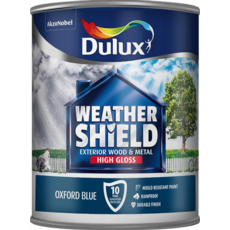 DULUX RETAIL WEATHERSHIELD HIGH GLOSS OXFORD BLUE 750MLS