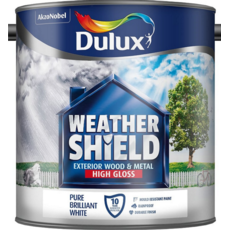 DULUX RETAIL WEATHERSHIELD GLOSS PURE B/W 2.5LITRE
