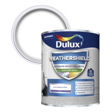 DULUX RETAIL WEATHERSHIELD Q/D SATIN B/W 750MLS