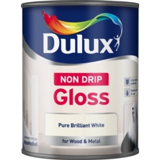 DULUX RETAIL NON DRIP GLOSS PURE B/WHITE 750MLS