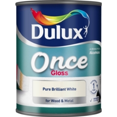 DULUX RETAIL ONCE GLOSS PURE BRILLIANT WHITE 750MLS