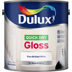 DULUX RETAIL QUICK DRYING GLOSS PURE B/WHITE 2.5LITRE